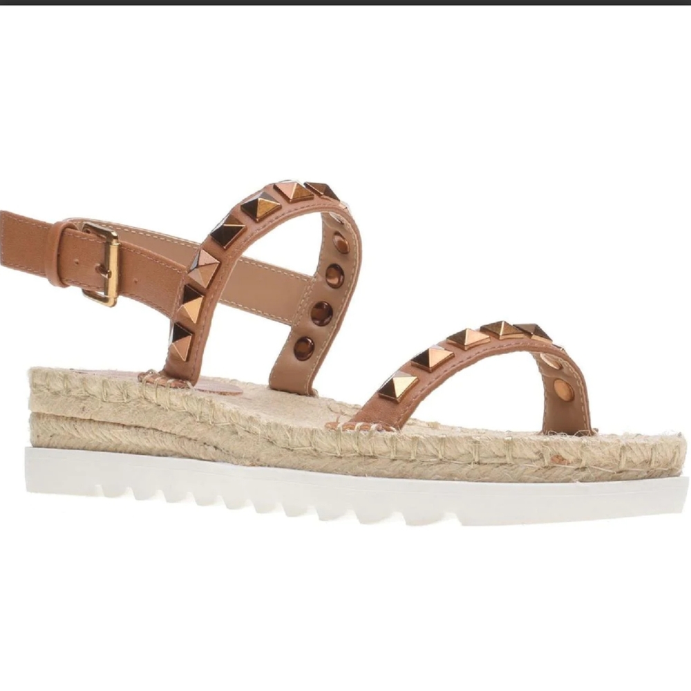 NEW Wild Paid Brown and Bronze Espadrilles Faux Leather 8